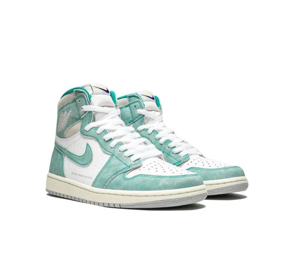 Air Jordan 1 Retro High OG “HYPER ROYAL” — Classic White & Teal Suede, 2019 Edition