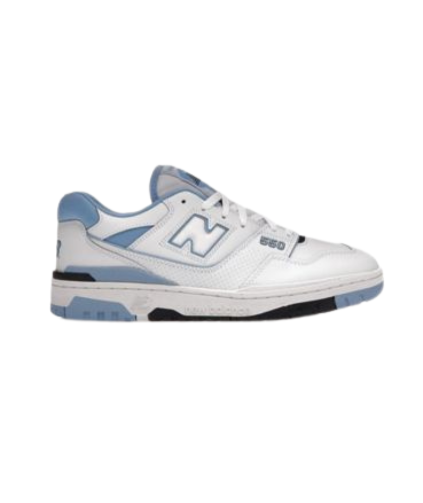 New Balance 550 White/Blue Sneakers - Classic Retro Basketball Shoes