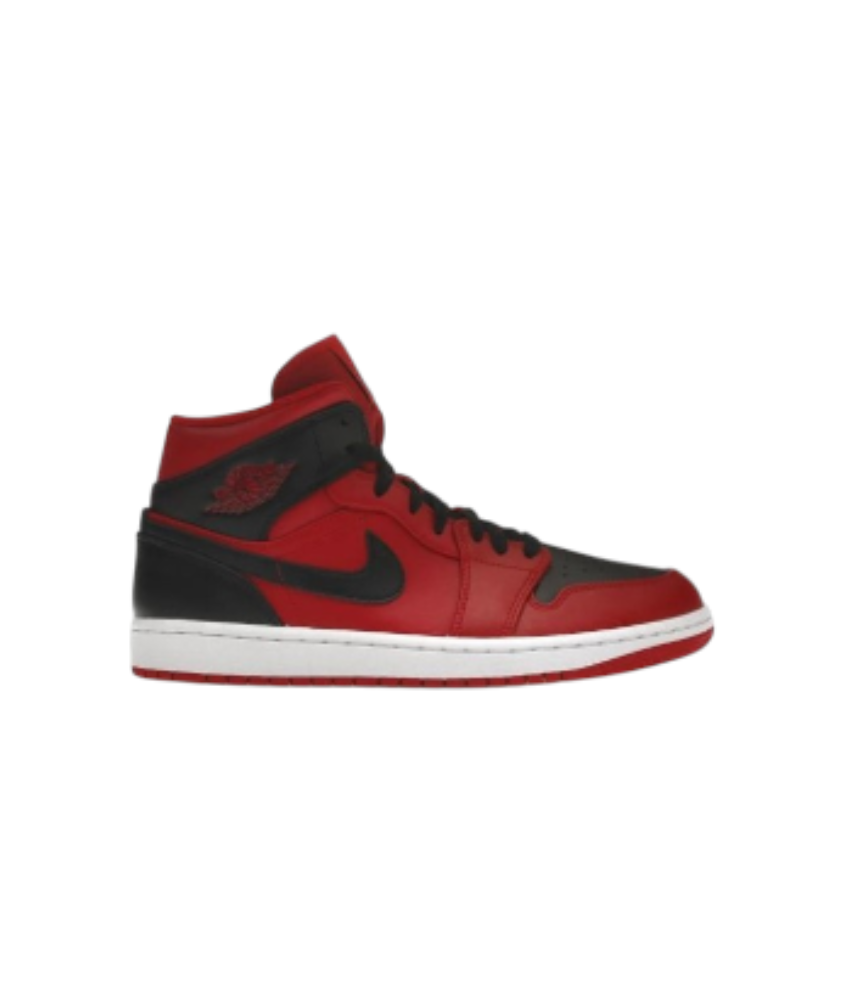 Nike Air Jordan 1 Mid Gym Red Black Sneakers
