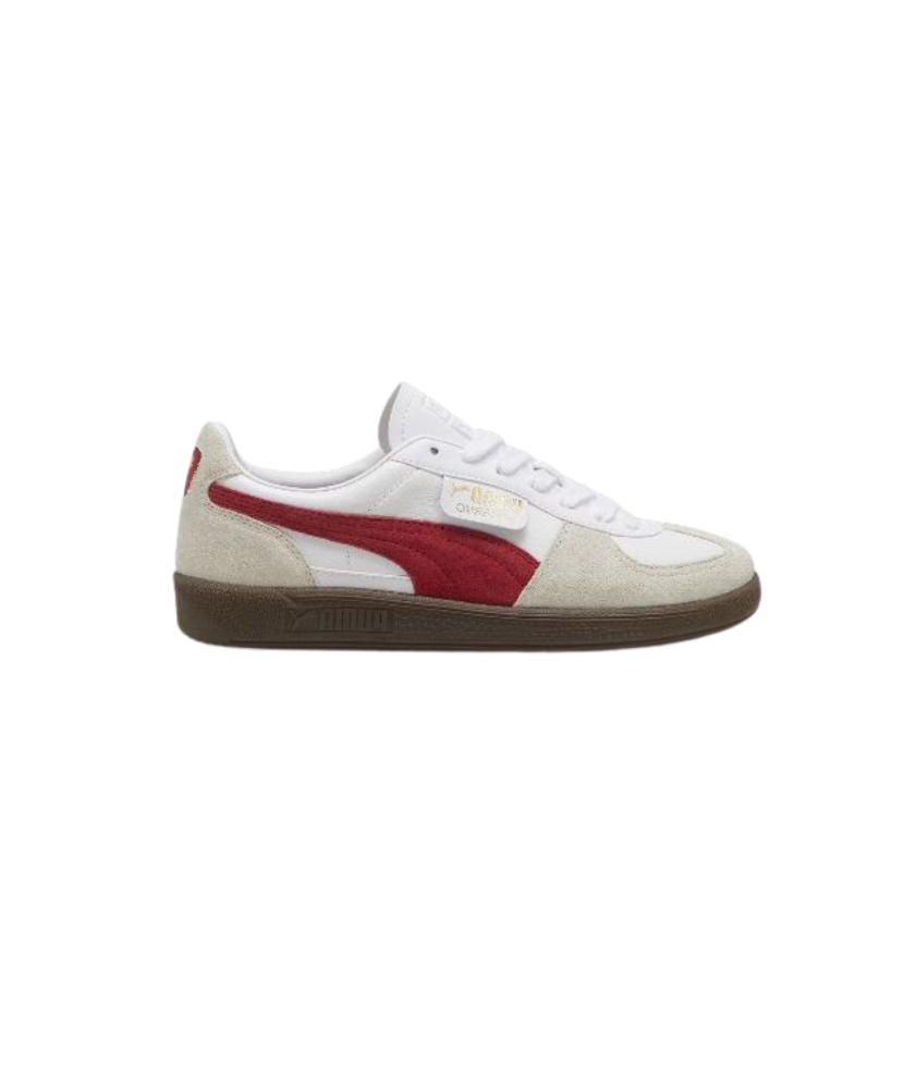 Puma Palermo Lth “White/Vapor Gray/Club Red”