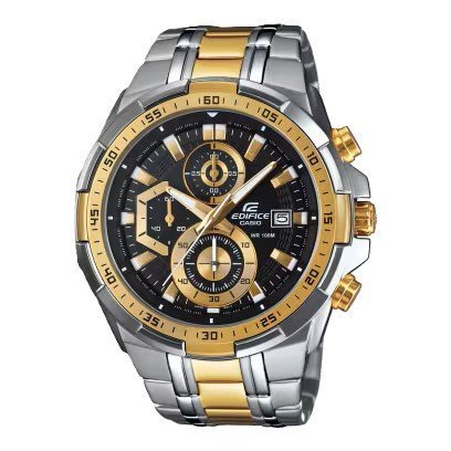 Edifice Silver Gold Black Metal Watch